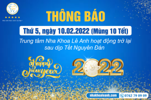 THÔNG BÁO NHA KHOA LÊ ANH HOẠT ĐỘNG TRỞ LẠI