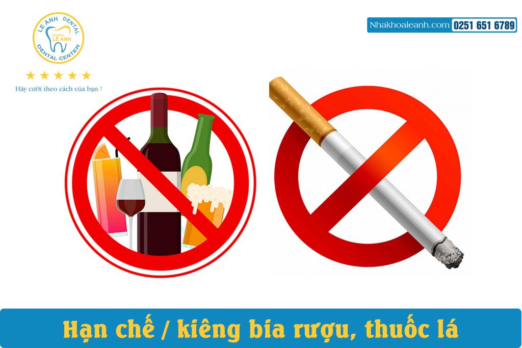 3. Hạn chế / kiêng bia rượu, thuốc lá